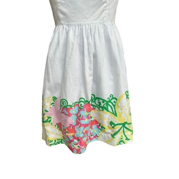 Lilly Pulitzer Lottie Women's Multicolor Strapless Floral Dress Size 0 - Picture 4 of 14